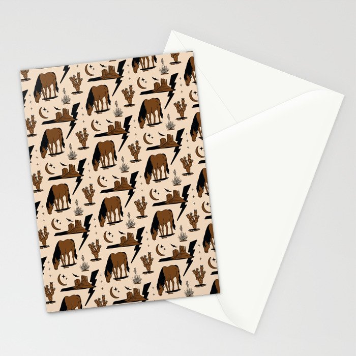 Electric Oasis - Black, Brown & Tan Stationery Card Gallery Image 2