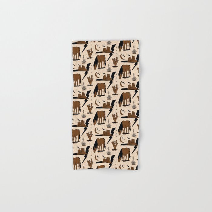 Electric Oasis - Black, Brown & Tan Bath Towel Gallery Image 1