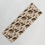 Electric Oasis - Black, Brown & Tan Yoga Mat Gallery Image 1