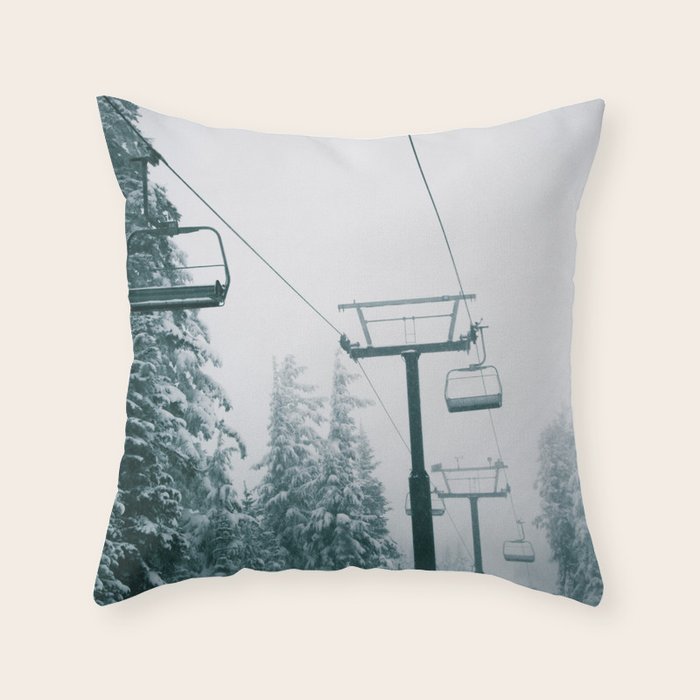 Ski Lift II Throw Pillow Gallery Image 6