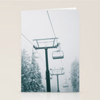 Ski Lift II Stationery Card Gallery Image 2