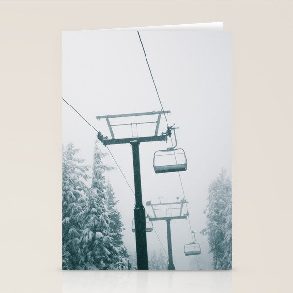 Ski Lift II Stationery Card Gallery Image 2