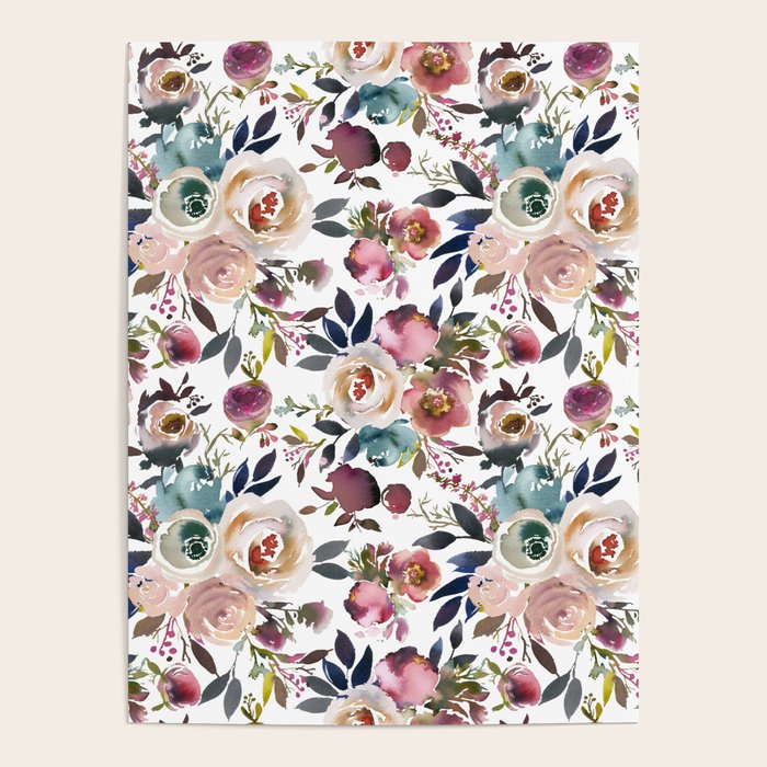 Watercolor Floral Pattern Flowers Poster Gallery Image 4