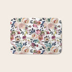 Watercolor Floral Pattern Flowers Bath Mat Gallery Image 1