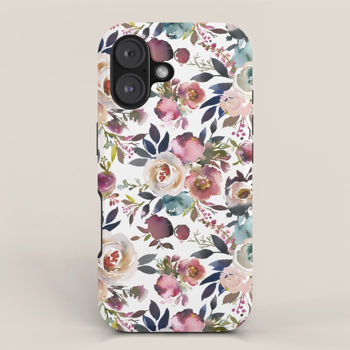 Watercolor Floral Pattern Flowers iPhone Case Gallery Image 1