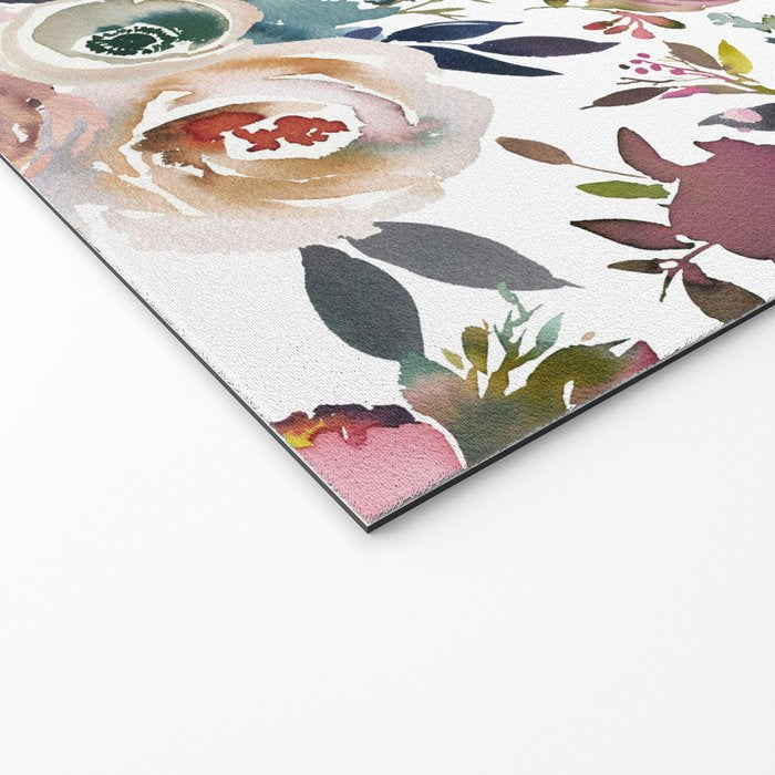 Watercolor Floral Pattern Flowers Welcome Mat Gallery Image 2
