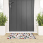 Watercolor Floral Pattern Flowers Welcome Mat Gallery Image 3