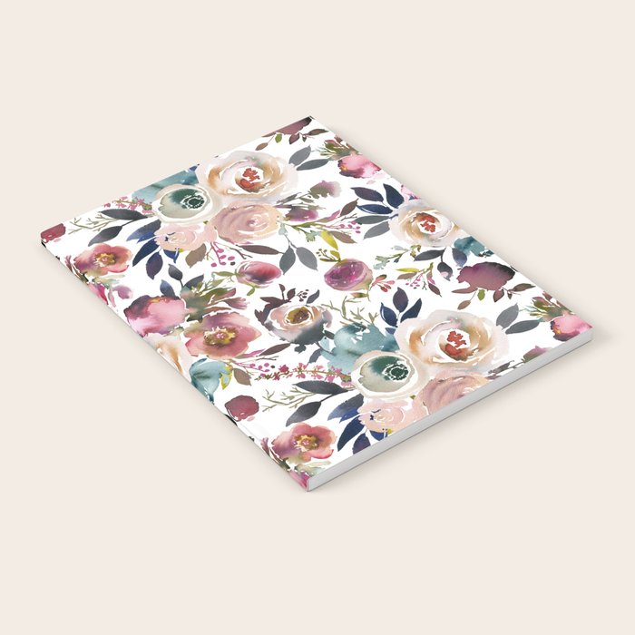 Watercolor Floral Pattern Flowers Notebook Gallery Image 2