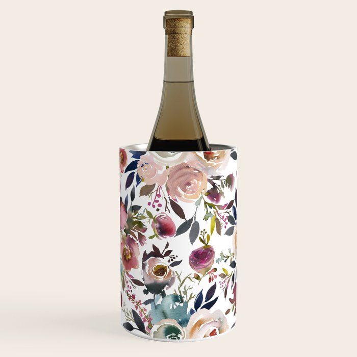 Watercolor Floral Pattern Flowers Wine Chiller Gallery Image 3