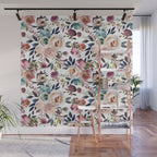 Watercolor Floral Pattern Flowers Wall Mural Gallery Image 1