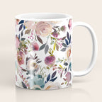 Watercolor Floral Pattern Flowers Coffee Mug Gallery Image 1