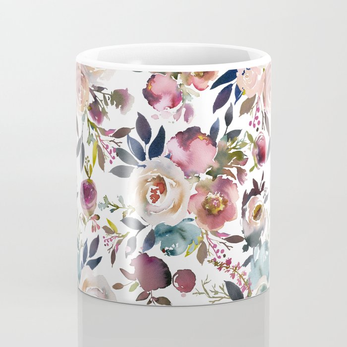 Watercolor Floral Pattern Flowers Coffee Mug Gallery Image 4
