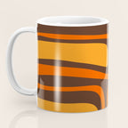 Palm Springs Retro Mid-Century Modern Abstract Pattern in 70s Brown and Orange Coffee Mug Gallery Image 3