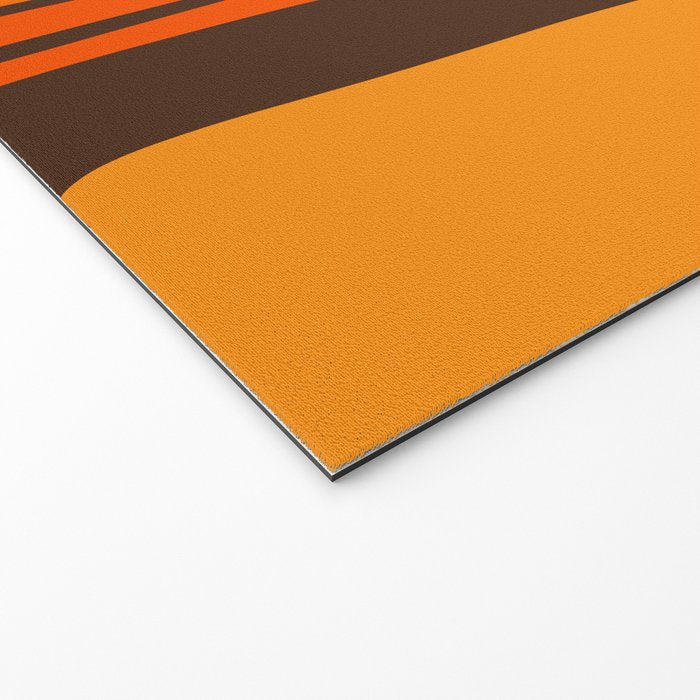 Palm Springs Retro Mid-Century Modern Abstract Pattern in 70s Brown and Orange Welcome Mat Gallery Image 2