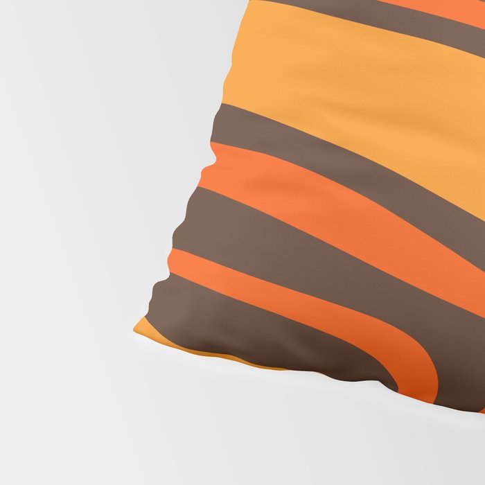 Palm Springs Retro Mid-Century Modern Abstract Pattern in 70s Brown and Orange Pillow Sham Gallery Image 4