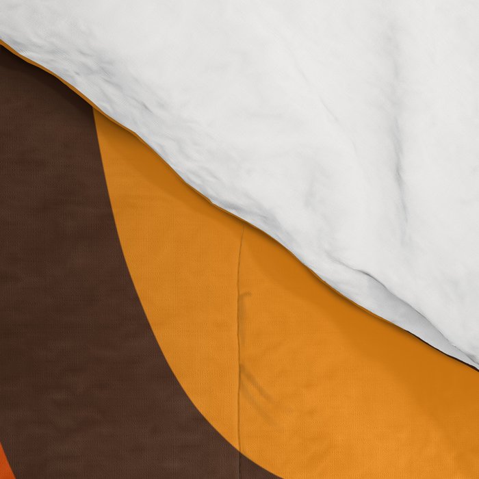 Palm Springs Retro Mid-Century Modern Abstract Pattern in 70s Brown and Orange Comforter Gallery Image 4