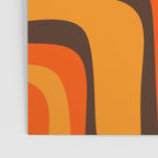 Palm Springs Retro Mid-Century Modern Abstract Pattern in 70s Brown and Orange Poster Gallery Image 3