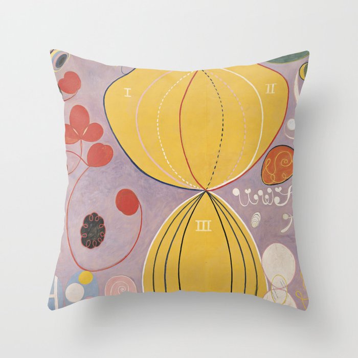 hilma af klint groupivthetenlargestno 7. Throw Pillow Gallery Image 1