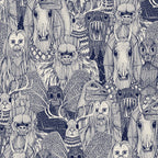 cryptid crowd blue off white Coffee Mug Gallery Image 2