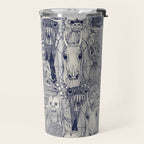 cryptid crowd blue off white Travel Mug Gallery Image 2