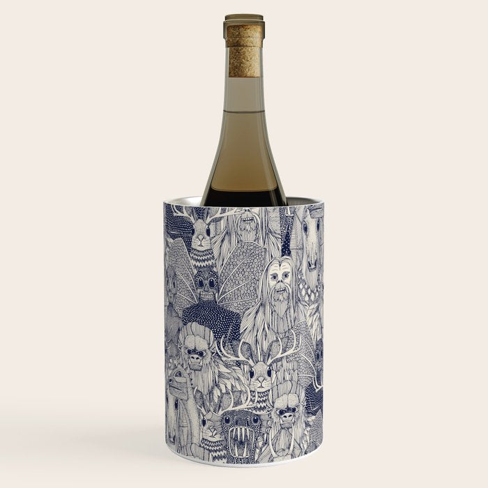cryptid crowd blue off white Wine Chiller Gallery Image 2
