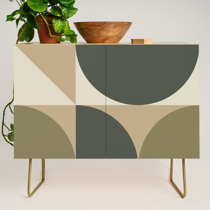 Abstract Scandinavian Art 342 Mid Century Modern Credenza Gallery Image 1