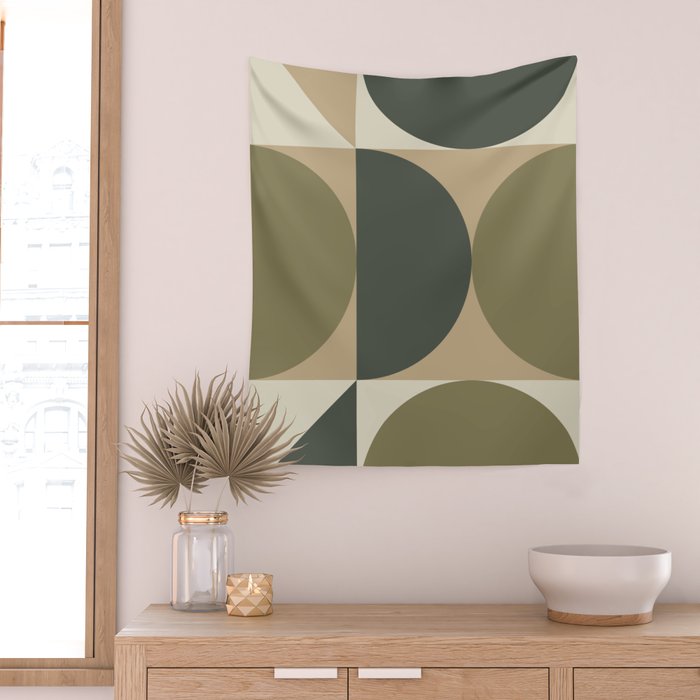 Abstract Scandinavian Art 342 Mid Century Modern Wall Tapestry Gallery Image 2