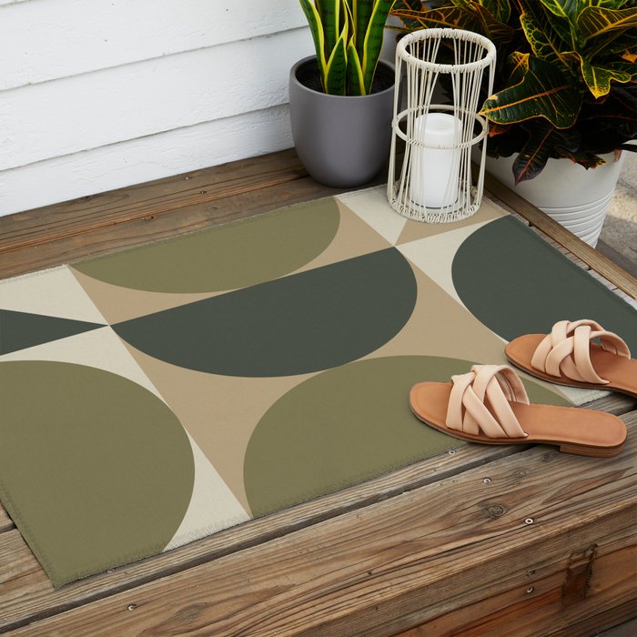 Abstract Scandinavian Art 342 Mid Century Modern Outdoor Rug Gallery Image 2