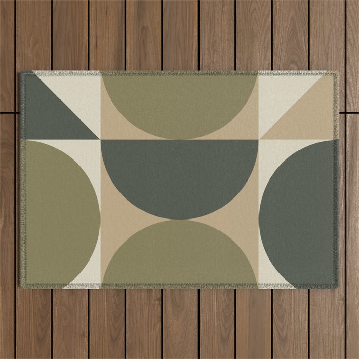 Abstract Scandinavian Art 342 Mid Century Modern Outdoor Rug Gallery Image 1