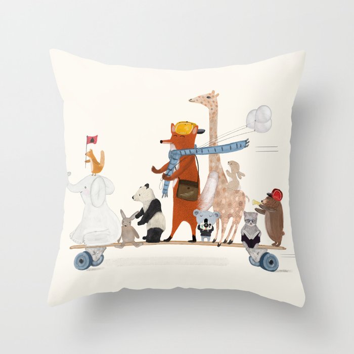 the long board Throw Pillow Gallery Image 6