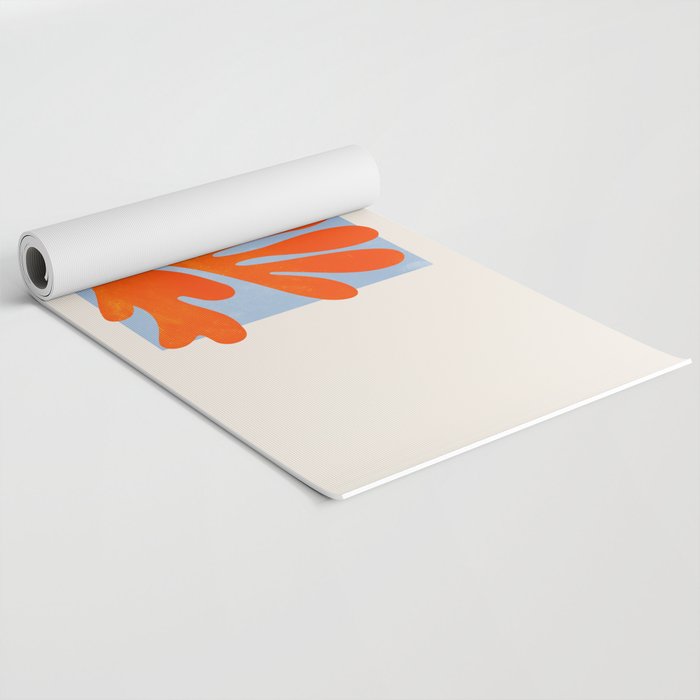 Red Coral Leaf: Matisse Paper Cutouts II Yoga Mat Gallery Image 2