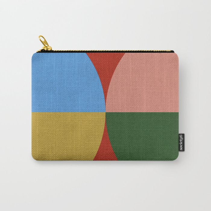 abstract retro vivid fall 3 Carry All Pouch Gallery Image 1
