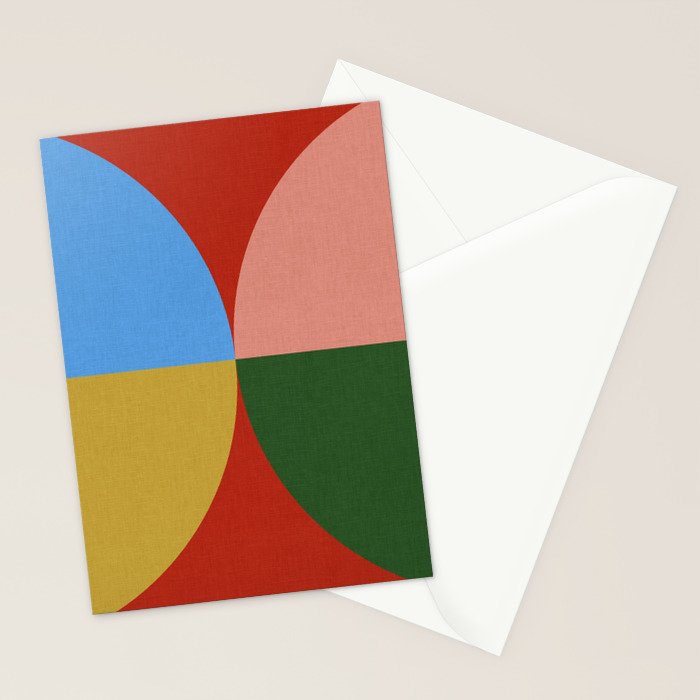 abstract retro vivid fall 3 Stationery Card Gallery Image 2