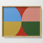 abstract retro vivid fall 3 Serving Tray Gallery Image 1