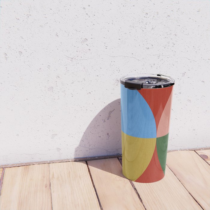 abstract retro vivid fall 3 Travel Mug Gallery Image 4