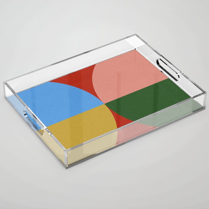 abstract retro vivid fall 3 Acrylic Tray Gallery Image 1