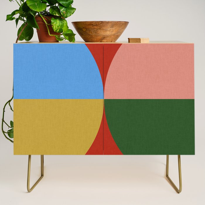 abstract retro vivid fall 3 Credenza Gallery Image 1