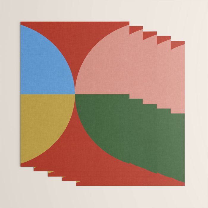 abstract retro vivid fall 3 Wrapping Paper Gallery Image 3