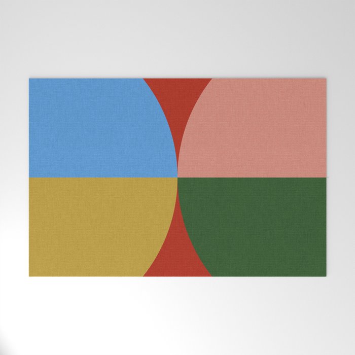 abstract retro vivid fall 3 Welcome Mat Gallery Image 1