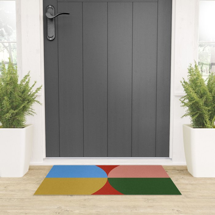 abstract retro vivid fall 3 Welcome Mat Gallery Image 3