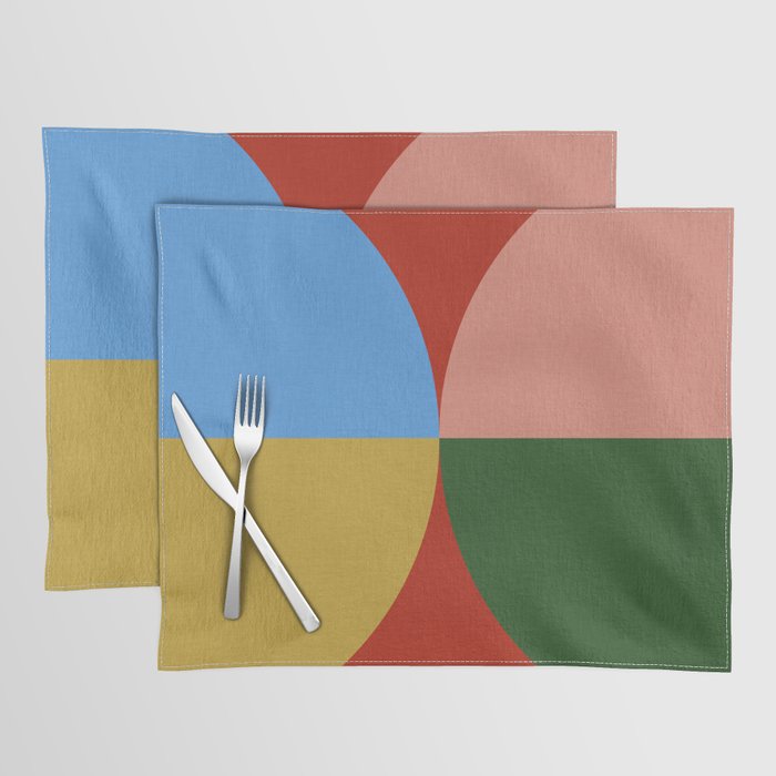 abstract retro vivid fall 3 Placemat Gallery Image 1