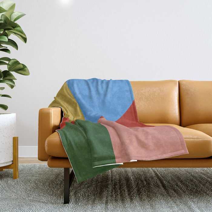 abstract retro vivid fall 3 Throw Blanket Gallery Image 1
