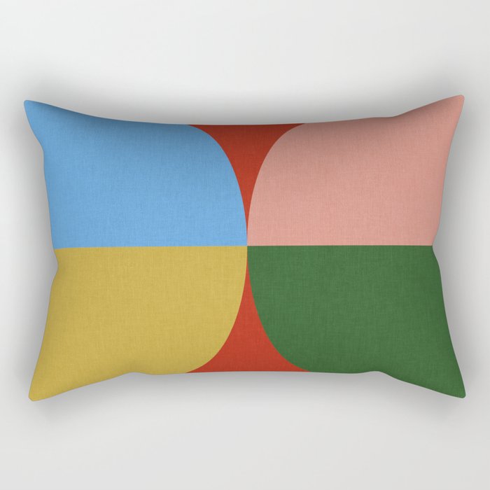 abstract retro vivid fall 3 Rectangular Pillow Gallery Image 1