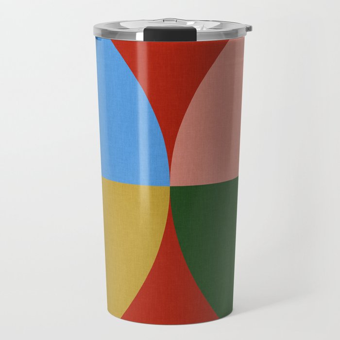 abstract retro vivid fall 3 Travel Mug Gallery Image 1