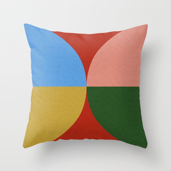 abstract retro vivid fall 3 Throw Pillow Gallery Image 6