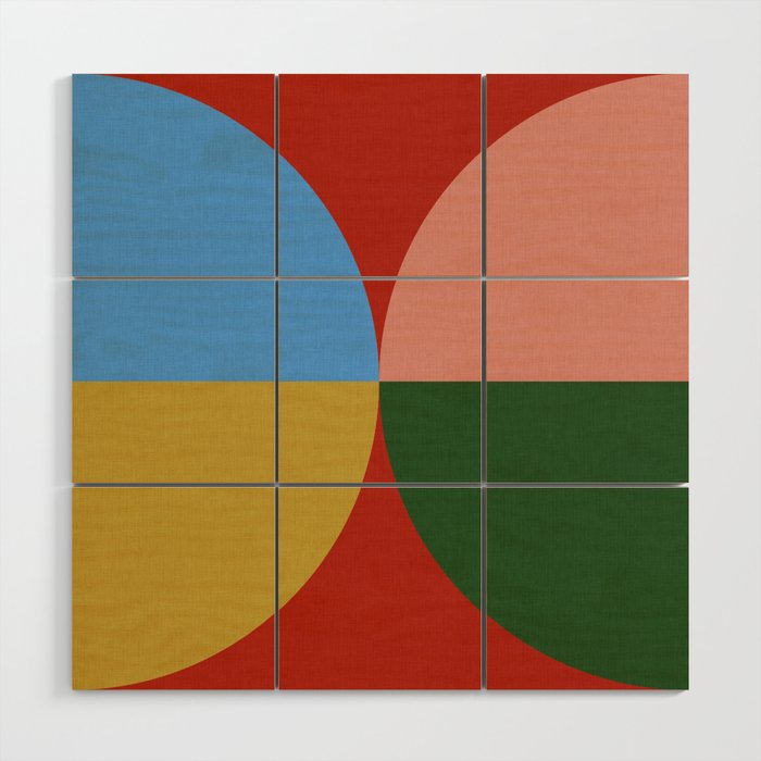 abstract retro vivid fall 3 Wood Wall Art Gallery Image 1
