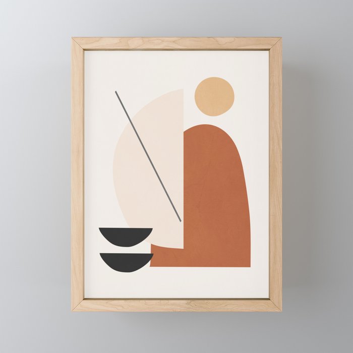 Abstract Minimal Shapes Mini Art Print Gallery Image 1
