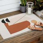 Abstract Minimal Shapes Outdoor Rug Gallery Image 2