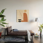 Abstract Minimal Shapes Wood Wall Art Gallery Image 2