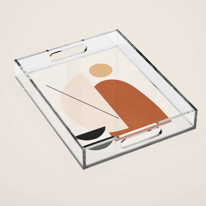 Abstract Minimal Shapes Acrylic Tray Gallery Image 1